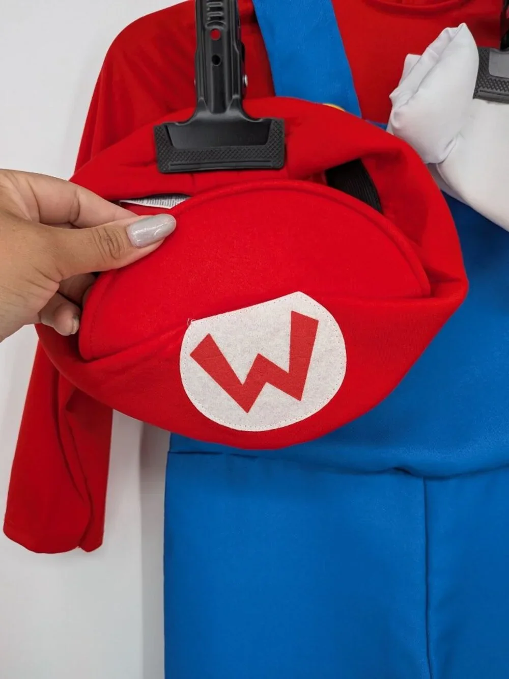 Nintendo Super Mario Kids Costume Jumpsuit Hat Glover Foot Cover Disguise Small